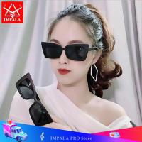 ราคา IMPALA QT1631W ย้อนยุคสไตล์แว่นกันแดดสำหรับผู้ชายและผู้หญิงสไตล์เกาหลีแมวตาอาทิตย์แว่นตาสแควร์ป้องกันแสงจ้า HD เลนส์ป้องกันรังสียูวีสีดำเฉดสี (10073263677)