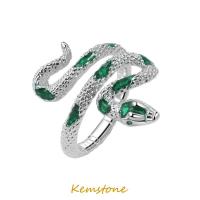 ราคา Kemstone แหวนต่างหูแบบเกี่ยวรูปทรงงูแบบปรับได้มีกาวเคลือบสีแดงสีเขียวชุบเงินสีดำสวยงามแมงป่องงูแฟชั่นความงามของขวัญเครื่องประดับผู้หญิง (21027568968)
