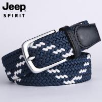 ราคา JEEP SPIRIT เข็มขัดถักผู้ชายเข็มขัดยางยืดไม่มีรูเข็มขัดผ้าแคนวาสสำหรับผู้ชายกางเกงยืดลำลองแบบธุรกิจเข็มขัดถัก (20716619502)