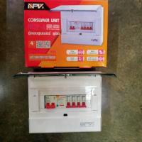 ราคา NPV ตู้คอนซูมเมอร์ยูนิต พร้อมเบรคเกอร์กันดูด 4 ช่อง NCP 4 50A 230V พร้อมเมนและลูกสวิตซ์ครบชุด (13702240819)