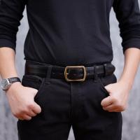 ราคา เข็มขัดหนังวัว แท้100 หัวทองเหลือง เกรดพรีเมี่ยม สวยหรู มีระดับ คุณภาพเกินราคา ในราคาสุดคุ้ม รุ่น BE BK 6522 (18498344770)