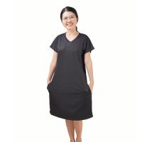 ราคา เดรสให้นม คลุมท้อง แบบแหวกข้าง สีพื้น มีถึง2XL (7525615591)