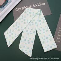 ราคา ริบบิ้นผูกคอลายดอกไม้สำหรับที่รัดผมอเนกประสงค์ผ้าผูกคอหูกระต่ายกระเป๋าเครื่องประดับผ้าพันคอ (19105365430)