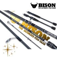 ราคา คันตกปลา Bison S2 รุ่น กระทิงดำ ด้ามยาง 6 6 7ฟุต สปิน เบท มี1 2 ท่อน เวท 8 17 10 20 กราไฟท์ (19376489209)