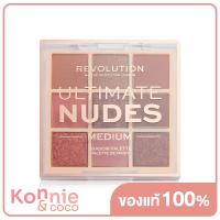 ราคา Makeup Revolution Ultimate Nudes Shadow Palette Medium 8 1g พาเลทอายแชโดว์ (20118221609)