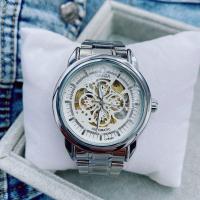 ราคา นาฬิกาผู้ชาย นาฬิกาข้อมือชาย นาฬิกาใส่ทำงาน ระบบ ออโตเมติก สายนาฬิกา สแตนเลส หน้า หลัง เปลือย หน้าปัด 41 มม แถมกล่องหนังฟรี (15786572771)