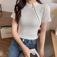 ราคา เสื้อครอป ซิปรูด ซิปเฉียง เสื้อครอปคอเต่า เสื้อคอเต่า เสื้อเกาหลี เสื้อผู้หญิง (18996408739)