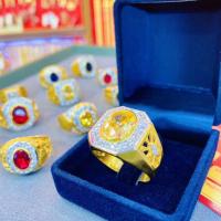 ราคา แหวนทองคำแท้ 90 พลอยสังเคราะห์ ยอดนิยม มีใบรับประกัน ราคาเป็นมิตร (15506684950)