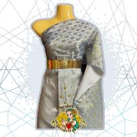 ราคา ชุดไทย โทนสีเงิน ฟ้าเทา ชุดนางรำ ชุดนางไม้ ชุดแก้บน ชุดไทยแก้บน สไบ 2 ชั้น มีของพร้อมส่ง จัดส่งแบบพร้อมหุ่น มีถุงคลุมให้ สั่งได้ทุกสี (18964254969)