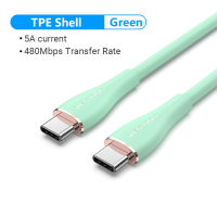 ราคา Kabel USB Tipe C Ke ซิลิคอนเหลวสาย USB C Vention 100W S21 PD Pengisian Cepat Pengisian Cepat Pengisian Daya Cepat 5A Kabel USB Tipe C (18069732200)