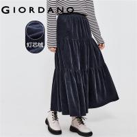 ราคา Giordanoผู้หญิง กระโปรงเค้กเอวยางยืดผ้าลูกฟูก Free Shipping 05462672 (16178320347)