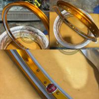 ราคา วงล้อ AKRONT ล้ออาก้อน สีทองเข้ม ทูโทน ขอบ 1 4 17 ราคาต่อคู่ (14476313590)