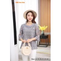 ราคา FON เสื้อลูกไม้มาใหม่ เกรดพรีเมียมคอกลม แขนตรงสามส่วน มี6สี มีไซร้อก38นิ้ว 46นิ้ว สินค้าพร้อมส่งค่ะ 99 W009 (13673908189)