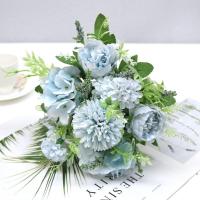 ราคา ดอกโบตั๋นปลอม1ช่อดอกไม้เทียมไหมไฮเดรนเยียคาร์เนชั่นพลาสติกช่อดอกไม้ตกแต่งการจัดดอกไม้เครื่องตกแต่งโต๊ะแต่งงานสมจริงตรงกลาง (20411671901)