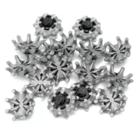 ราคา ปุ่มรองเท้า 16pcs Spikes Studs Cleats Fast Twist สำหรับ Tri Lok Footjoy ปุ่มสตั๊ดรองเท้ากอล์ฟแบบเปลี่ยนได้หมุนเร็ว สีเงิน XDB001 (3776718482)