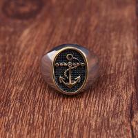 ราคา WXE RING แหวนสมอย้อนยุคและคลาสสิกแหวนทหารตุรกีสีดำสไตล์ผู้ชาย (11447290080)