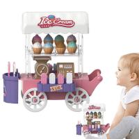 ราคา Toddler Ice Cream Truck Toddler Truck Food Cart Pretend Play Ice Cream Shop Counter Play Set for Girls and Boys Ages 1 3 Kids Birthday Gift eco friendly (20648583157)