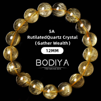 ราคา BODIYA ธรรมชาติบราซิล5A เกรดทองคริสตัลสร้อยข้อมือ หินไหมทอง 8 12MM นำโชคร่ำรวยและปลอดภัยคริสตัล (15795330078)