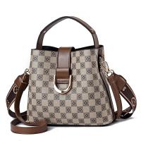 ราคา กระเป๋าทรงถังพิมพ์ลายสก๊อตกระเป๋าหิ้วผู้หญิงกระเป๋าสะพายหนัง PU อเนกประสงค์กระเป๋าลำลองผู้หญิงแฟชั่นของผู้หญิง (21170387826)