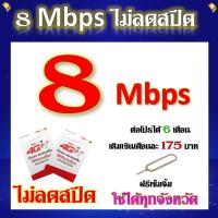 ราคา SIM โปรเทพ 8 Mbps ไม่ลดสปีด เล่นได้ไม่อั้น ไม่จำกัด แถมฟรีเข็มจิ้มซิม (12934358666)