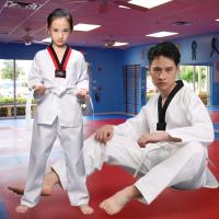 ราคา ชุดออกกำลังกายเทควันโดแขนยาว110ซม 190ซม ชุดคาราเต้สำหรับเด็กผู้ใหญ่ชุดฝึกเทควันโดชุดคาราเต้เสื้อผ้าคาราเต้เทควันโดทุกเพศแขนยาวคาราเต้ Jujitsu ชุดออกกำลังกายพร้อมเข็มขัด (10059323355)