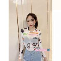 ราคา บอดี้สูทซีทรูสุดหรูคอกลมแขนยาว (19454600450)