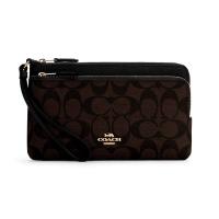 ราคา Coach outlet ของเเท้ กระเป๋าสตางค์คล้องมือใหญ่ 2 ซิป COACH DOUBLE ZIP WALLET คล้องมือใหญ่ 2 ซิป (19775321747)