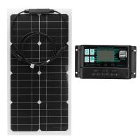 ราคา Flexible 100W Solar Panel Kit with 60A Battery Charger Controller for Caravan Rv (15152381467)