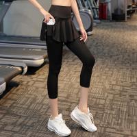 ราคา กางเกงกระโปรงออกกำลังกายสองชิ้นปลอมคลุมสะโพกเอวสูงไซส์ใหญ่สำหรับสาวอวบ200กก สำหรับฤดูใบไม้ร่วงกางเกงโยคะแห้งเร็วสำหรับวิ่งผู้หญิง (18356955492)