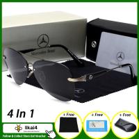 ราคา 4 in 1 likai4 Original Benz แว่นกันแดดโพลาไรซ์สำหรับผู้ชายขับรถขับรถไร้กรอบป้องกันรังสียูวีแว่นตาผู้ชาย (2575348352)