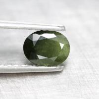 ราคา 1 30 ct พลอยแท้ เขียวส่อง ทรงไข่ สีเขียว เผาเก่า บางกะจะ (20427046173)