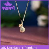 ราคา สร้อยคอทองชุบ 18K พร้อมจี้นำโชค สร้อยทองชุบ งานสวย 18K gold plated necklace pendant (7371124166)