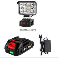 ราคา โคมไฟไฟ LED ทำงาน LED 7นิ้ว 3นิ้ว5000K 57ดวงพร้อมแบตเตอรี่เอาต์พุต USB สองทางไฟฉุกเฉินไฟสีขาวไฟสปอตไลท์ไฟฉายไฟฟ้ากลางแจ้งสำหรับตั้งแคมป์ Makita 18V (20257434738)