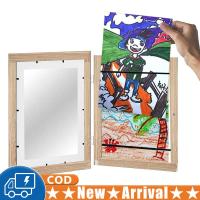 ราคา A4สี่เหลี่ยมผืนผ้ากรอบรูปไม้เด็กการตกแต่งบ้านกรอบแนวศิลป์สำหรับโครงงานศิลปะเด็กวาดภาพ 25X34ซม (20144603140)