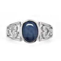 ราคา แหวนเงินแท้ 925 พลอยไพลินสตาร์ แซฟไฟร์ ฺBlue Star Sapphire น้ำหนัก 3 24 กะรัต ขาสวยเนื้อเนียน (14162696873)