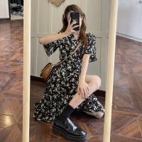 ราคา ชุดเดรสลายดอกไม้ ลายดอกน่ารักๆ ผู้หญิงกระโปรงดอกไม้ เดรสแฟชั่นกระโปรงพิมพ์ ชุดเดรสแฟชั่น เดรส เดรสแขนสั้น ชุดเดรส (9190192396)