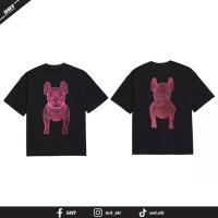 ราคา เสื้อยืด NEON ลายน้องหมา LIFE WORK สกรีนสีชมพูสะท้อนแสง (21220088613)