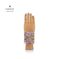 ราคา NASHA MADE IN MARS Watch Exotic Pink Lemonade กระเป๋าข้อมือหนังงูสีชมพู เหลือง (2409302869)