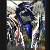 ราคา ชุดสีมีโอ 2 ตา เฟรม Mio115 สีน้ำเงินขาว 5 ชิ้น (16427422347)