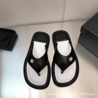 ราคา Double c small sweet bread flip flops in the summer of 2023 the new female coach clip toe flat beach shoes factory supply of goods (19698046257)