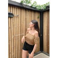 ราคา Spinny House เสื้อปาดไหล่ เสื้อไหมพรม ผ้าทอฉลุลาย เสื้อแขนตุ๊กตา เสื้อเปิดไหล่ ชายระบาย น่ารักสุด รุ่น มิริน D402E (15756495979)