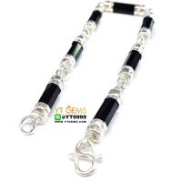 ราคา สร้อยข้อมือนิล 4 มม สร้อยข้อมือเงินแท้ พลอยนิลแท้ YTG 9051 (17395959680)