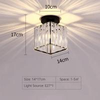 ราคา โคมไฟ Led ฝาครอบโคมไฟคริสตัลไฟเพดานสีดำทอง Plafonnier ห้องรับแขกห้องนอนทรงกลมสไตล์โมเดิร์นโคมไฟเพดานตกแต่งสี่เหลี่ยม E27 (20254599426)