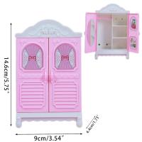 ราคา ตุ๊กตาบาร์บี้ตุ๊กตาบาร์บี้สำหรับเด็กผู้หญิง1ชุดตู้เสื้อผ้าตุ๊กตาตู้เสื้อผ้าเคลื่อนที่สองประตูเจ้าหญิงเด็กผู้หญิงห้องนอนอุปกรณ์สำหรับตุ๊กตาบาร์บี้ของขวัญตุ๊กตาเด็กของเล่น (19975858675)