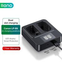 ราคา LLANO Cannon LP E6 LP E6N LP E6NH เครื่องชาร์จแบตเตอรี่กล้องดิจิตอลสำหรับ EOS R5 R6 5D Mark IV III 5DS R 6D Mark 70D 7D 90D 80D พร้อมเครื่องชาร์จแบตเตอรี่ (16476082064)
