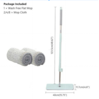 ราคา ไม้ถูพื้น ไม้ถูพื้นหัวแบน ฟรีผ้าม๊อบไมโครไฟเบอร์ 2 ผืน ไม้ถูพื้นแบบรีดน้ำและฝุ่นผงในตัว รีดน้ำและฝุ่นผงในตัว 360องศา ถูง่ายสบายมือ (14013211672)