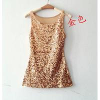 ราคา ชุดการแสดงเสื้อกล้ามสายเดี่ยวตัวสั้นสำหรับผู้หญิงเสื้อตัวในปักเลื่อมเซ็กซี่ใส่ด้านนอกสำหรับฤดูร้อนเสื้อสายเดี่ยวสีดำเรียบง่ายแมทช์ลุคง่าย (19906164078)