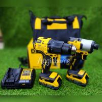 ราคา DEWALT SET สว่านกระแทก ไขควงกระแทก ไร้สาย 20V รุ่น DCK2214E2 มอเตอร์ Brushless สว่านเจาะ ขันสกรู (20210716186)