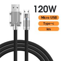 ราคา 120W 6A ชาร์จเร็วสุดๆสายซิลิโคนของเหลว USB Type C Fast Charging Micro Data Transfer Cable Liquid Soft Silica Gel สายชาร์จ Bold Data Line 1M 2M (19387824036)