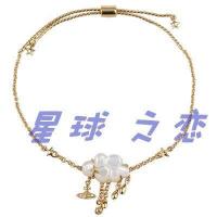 ราคา Vivienne Westwood Vienne วันแดดสีขาวเมฆรูปเมฆดำเปลือกดาวเสาร์กำไลข้อเท้า (19309167518)
